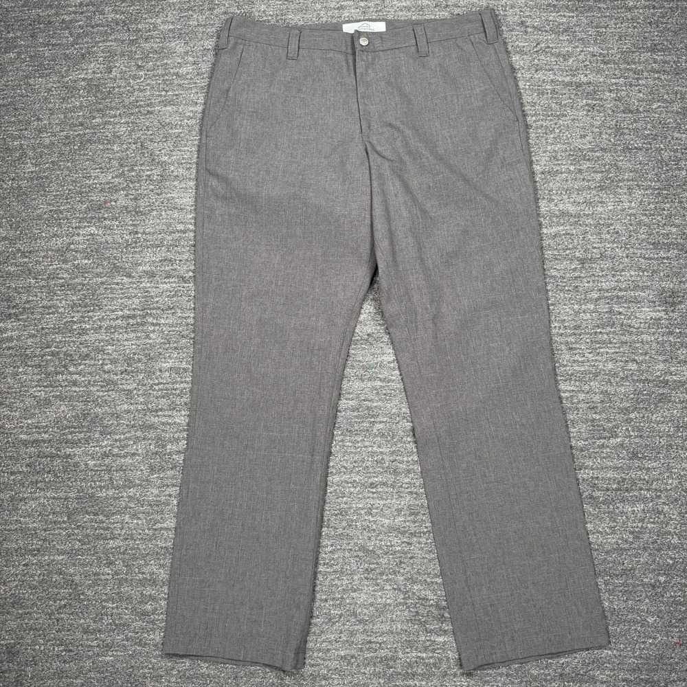 BluffWorks Original Commuter Work Play Pants Men 37X32 Light Gray NYC USA Active